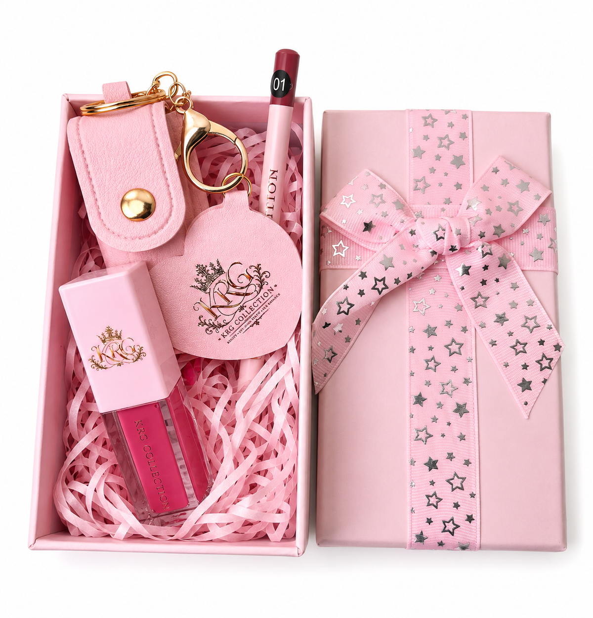 Rich Gurl Pink Lip Duo
Lip Gloss #02 + Lip Pencil #01